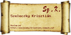 Szeleczky Krisztián névjegykártya