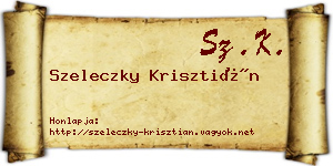 Szeleczky Krisztián névjegykártya