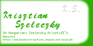 krisztian szeleczky business card